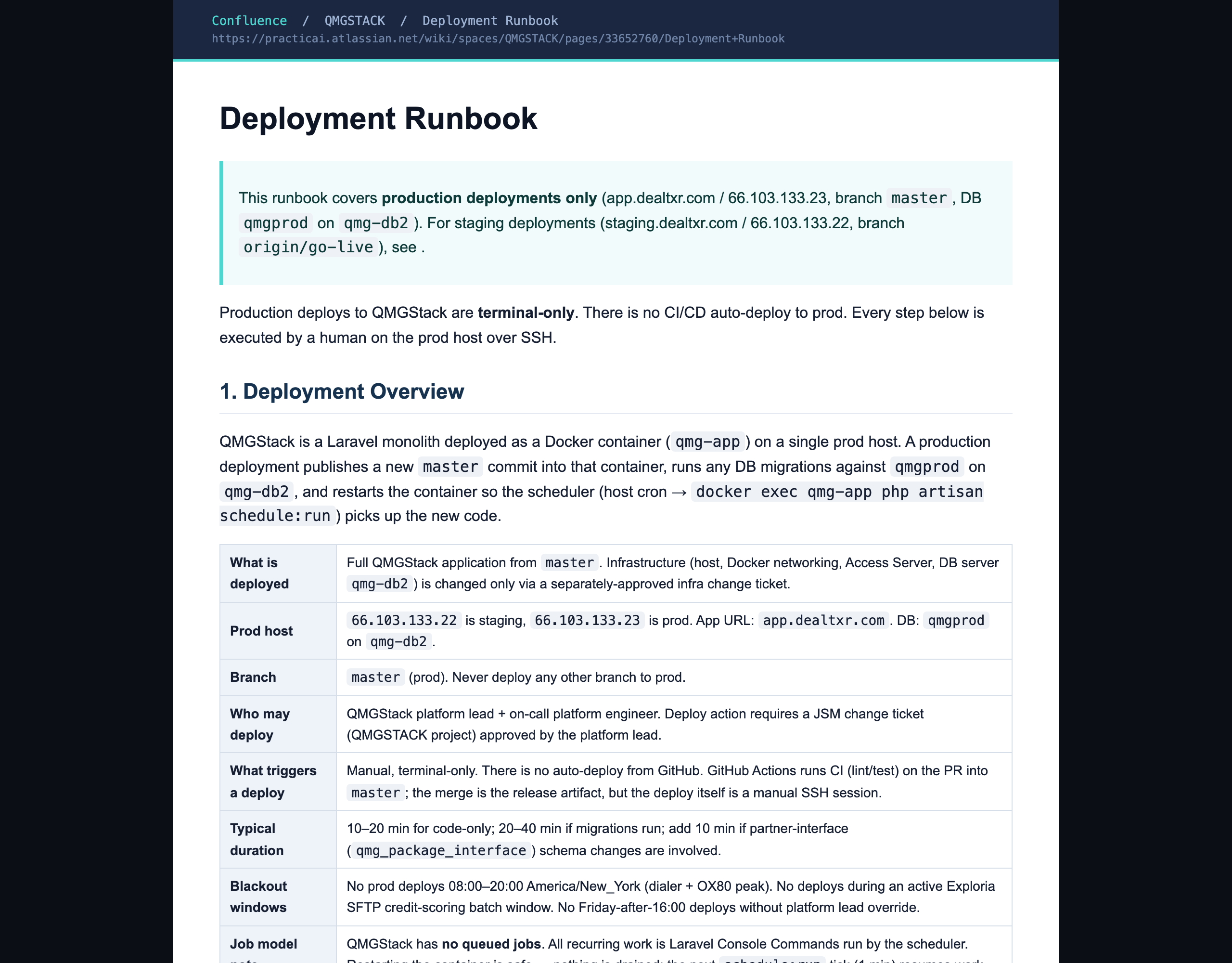 Deployment Runbook