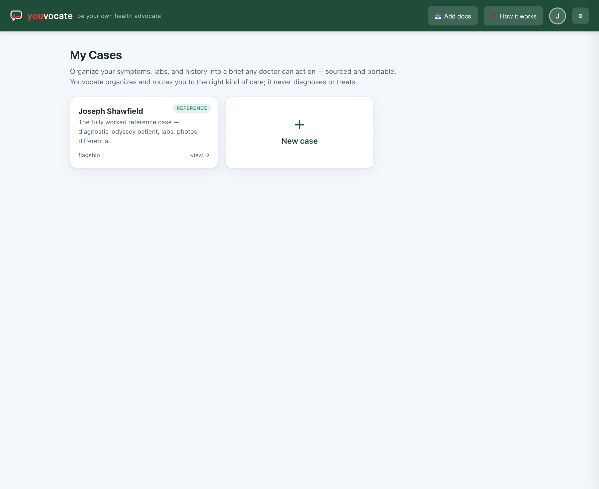 SCREENSHOT: Youvocate — the Health Advocate platform, shown in a white-label skin